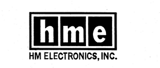 H M E HM ELECTRONICS, INC. logo