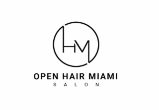 H M OPEN HAIR MIAMI SALON logo