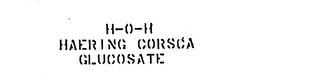 H-O-H HAERING CORSCA GLUCOSATE logo