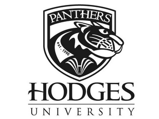 H PANTHERS HODGES UNIVERSITY EST 1990 logo