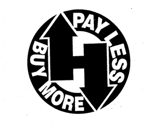 H PAY LESS BUY MORE logo