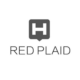 H RED PLAID logo