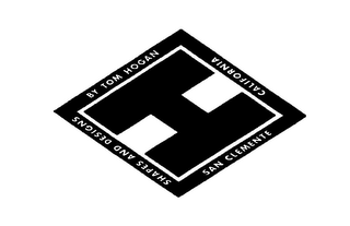 H SHAPES AND DESIGNS BY TOM HOGAN CALIFORNIA SAN CLEMENTE logo