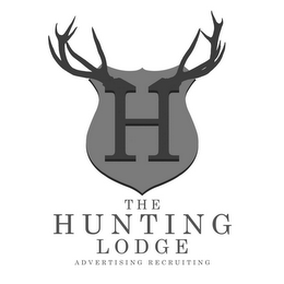 H THE HUNTING LODGE ADVERTISING RECRUITING logo
