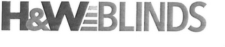 H & W BLINDS logo