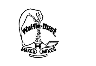 H WUFFLE-DUST MAKES MIXES logo