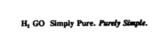 H2 GO SIMPLY PURE. PURELY SIMPLE logo