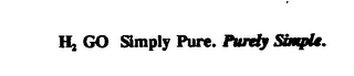 H2 GO SIMPLY PURE. PURELY SIMPLE. logo