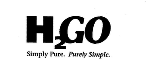 H2 GO SIMPLY PURE. PURELY SIMPLE.