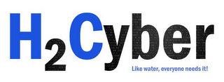 H2CYBER LIKE WATER, EVERYONE NEEDS IT! logo
