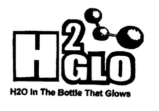 H2GLO H2O IN THE BOTTLE THAT GLOWS logo