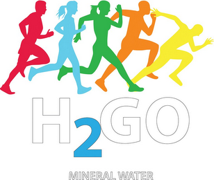 H2GO MINERAL WATER logo