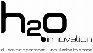 H2O INNOVATION DU SAVOIR À PARTAGER.KNOWLEDGE TO SHARE logo