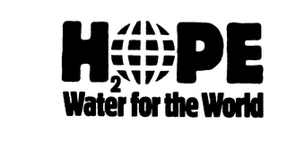 H2OPE WATER FOR THE WORLD logo