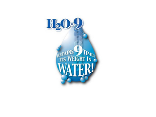 H2OX9 RETAINS 9 TIMES ITS WEIGHT IN WATER! logo