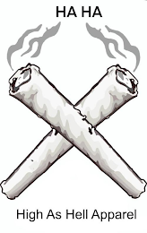 HA HA HIGH AS HELL APPAREL logo