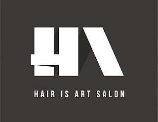 HA HAIR IS ART SALON logo