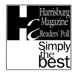 HA HARRISBURG MAGAZINE READER'S POLL SIMPLY THE BEST logo