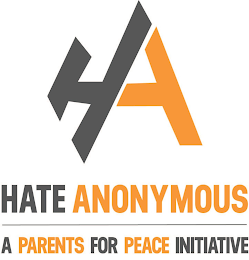 HA  HATE ANONYMOUS A PARENTS FOR PEACE INITIATIVE logo