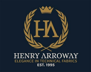 HA HENRY ARROWAY ELEGANCE IN TECHNICAL FABRICS EST. 1995 logo