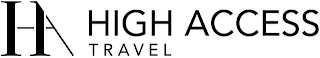 HA HIGH ACCESS TRAVEL logo