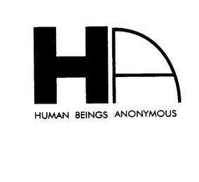 HA HUMAN BEINGS ANONYMOUS logo