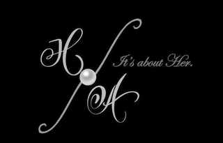 H/A IT'S ABOUT HER. logo