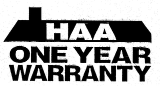 HAA ONE YEAR WARRANTY logo