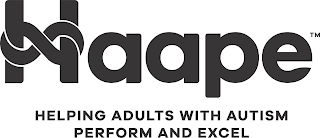 HAAPE HELPING ADULTS WITH AUTISM PERFORM AND EXCEL logo
