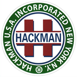 HACKMAN U.S.A. INCORPORATED NEW YORK N.Y. HACKMAN H logo