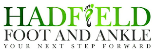 HADFELD FOOT AND ANKLE YOUR NEXT STEP FORWARD logo