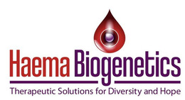 HAEMA BIOGENETICS THERAPEUTIC SOLUTIONS FOR DIVERSITY AND HOPE. logo