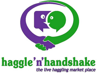 HAGGLE'N'HANDSHAKE THE LIVE HAGGLING MARKET PLACE logo