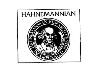 HAHNEMANNIAN HAHNEMANNIAN RESEARCH CENTER INCORPORATED SIMILA SIMILIBUS CURENTUR logo