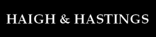 HAIGH & HASTINGS logo