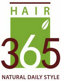 HAIR 365 NATURAL DAILY STYLE logo