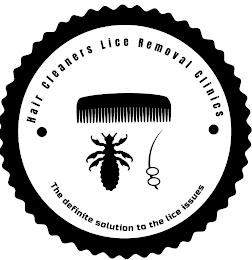 HAIR CLEANERS LICE REMOVAL CLINICS. THE DEFINITE SOLUTION TO THE LICE ISSUES logo
