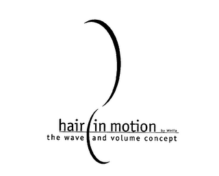 HAIR IN MOTION THE WAVE AND VOLUME CONCEPT BY WELLA logo