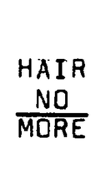 HAIR NO MORE logo