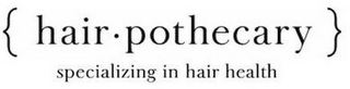 { HAIR · POTHECARY } SPECIALIZING IN HAIR HEALTH logo