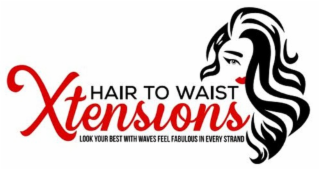 HAIR TO WAIST XTENSIONS LOOK YOUR BEST WITH WAVES FEEL FABULOUS IN EVERY STRAND logo