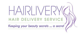 HAIRLIVERY HAIR DELIVERY SERVICE KEEPING YOUR BEAUTY SECRETS ... A SECRET logo