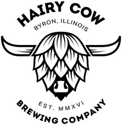 HAIRY COW BREWING COMPANY BYRON, ILLINOIS EST. MMXVI logo