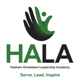 HALA HESHAM ALMEKKAWI LEADERSHIP ACADEMY SERVE. LEAD. INSPIRE logo