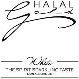 HALAL GOLD WHITE THE SPIRIT SPARKLING TASTE "NON ALCOHOLIC" logo