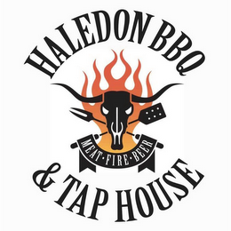 HALEDON BBQ & TAP HOUSE MEAT FIRE BEER logo