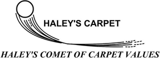 HALEY'S CARPET HALEY'S COMET OF CARPET VALUES logo