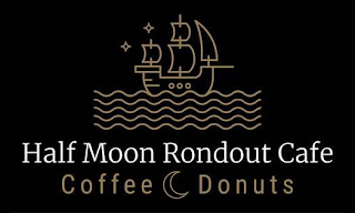 HALF MOON RONDOUT CAFE COFFEE DONUTS logo