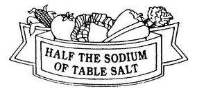 HALF THE SODIUM OF TABLE SALT logo