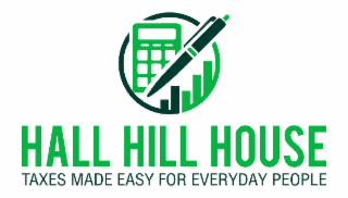 HALL HILL HOUSE TAXES MADE EASY FOR EVERYDAY PEOPLE logo